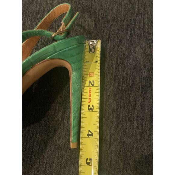 Ralph Lauren Collection Purple Label Alligator Heels D'orsay Pumps 8 Green Point - Picture 7 of 9